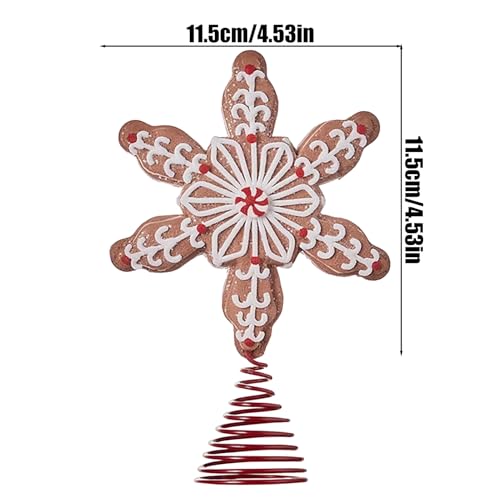 Decoración de árbol de Navidad de jengibre para chimeneas y mesas 6
