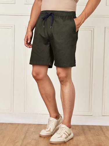Image of Thomas Scott Men's | Solid | Mid Rise | 100% Cotton | Casual | Light Weight | Chino | Shorts for Men
