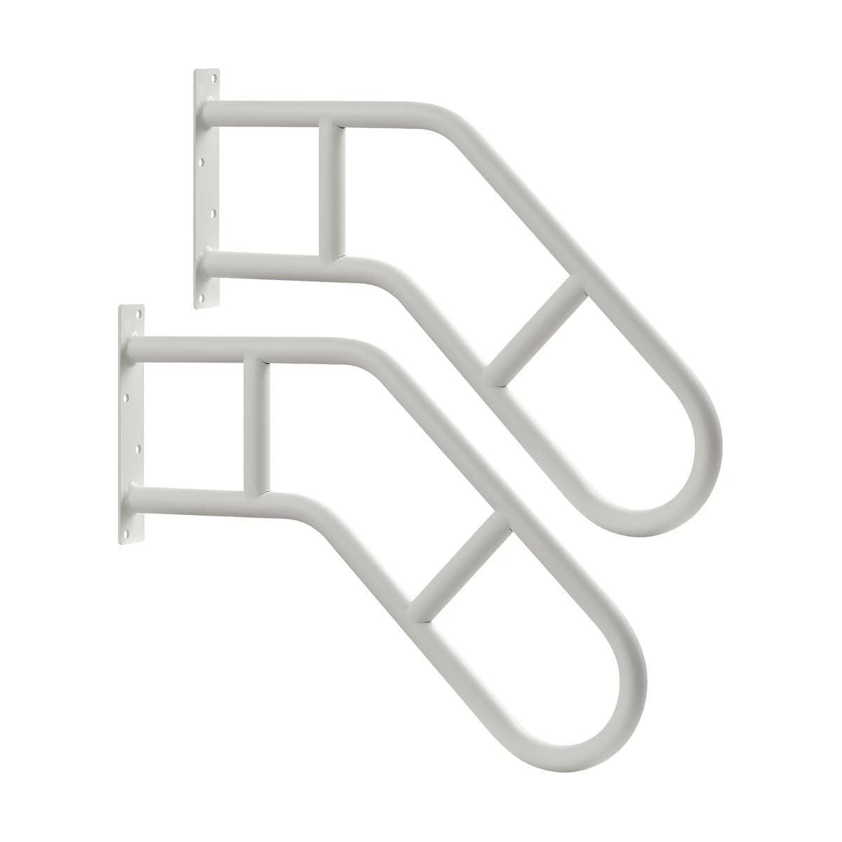 Joyofcife Hand Rails for Outdoor Steps & Elderly (Max 800LBS),U-Shape Wall Mount Stair Railing, Porch, Deck & Garden Grab Bar, Safety Handle for Garage, 2 Pack