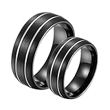 💍【Carburo de Tungsteno】💍 Absorbe el sudor, impermeable, duradero, no se decolora y es hipoalergénico. Se mantendrá durante mucho tiempo y no cambiará de color.