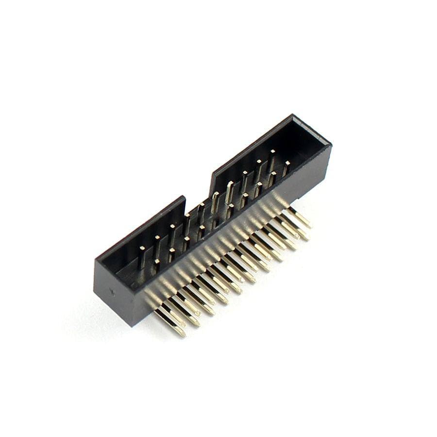Generic 10 Pcs 2mm 2x10Pin 20 Pin Right Angle Male Shrouded IDC Box Header Connector