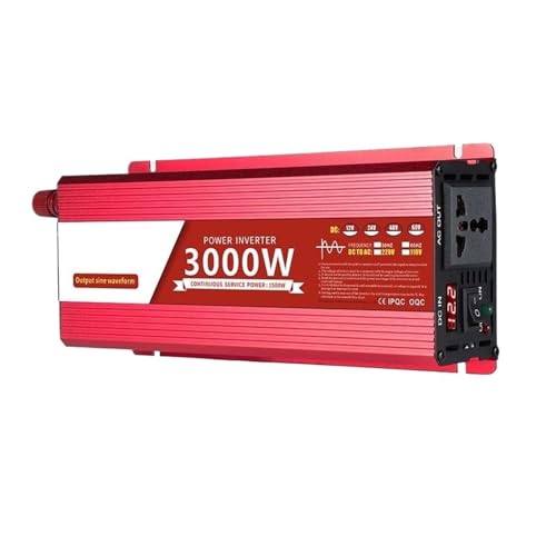 Convertisseur 12V 220V 3000W pour charger ordinateur et glacière en voiture