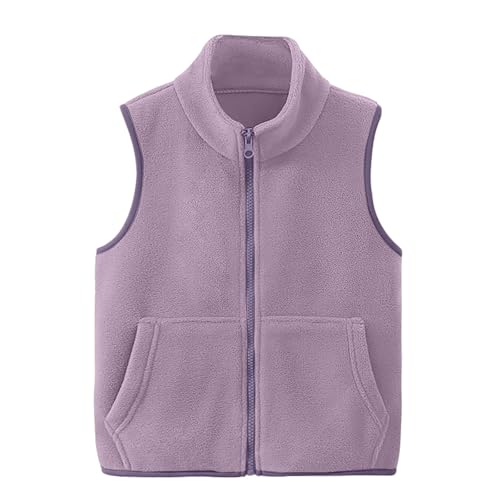 Fleece Vest for Kids Girls Zip Up Solid Jacket Coat Cute Lightweight Polar Soft Sweater Winter Weighted Down Outerwear4