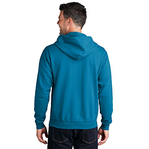 Port & Company-Core Fleece Full-Zip Hooded Sweatshirt. PC78ZH Neon Blue2