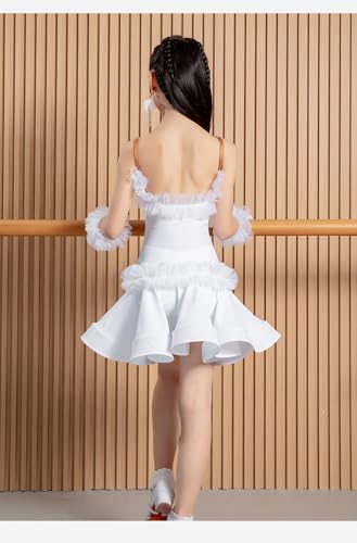 Robe de danse latine filles pour salsa cha-cha et tango de salon