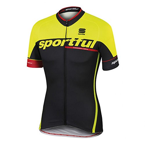 Maillot Sportful SC Team Noir-Jaune vêtement de cyclisme respirant homme