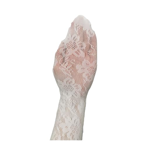VIGUEUR Lace Tights - Lace Stockings for Women, Leggings Floral Pantyhose (White, Red)3