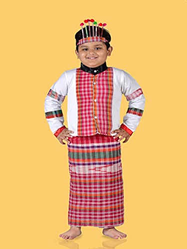 Image of BookMyCostume Mizoram Indian Eastern State Folk Costume - Male 8-10 years