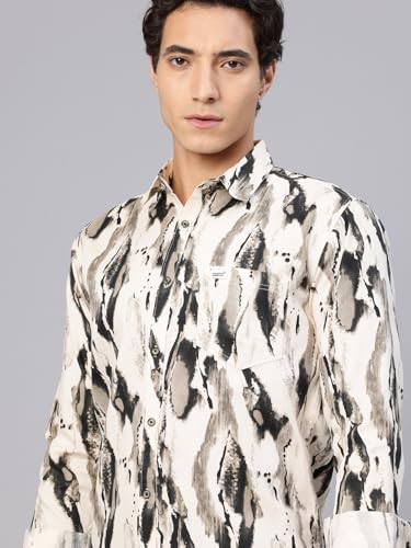Image of Majestic Man Stylish Abstract Print Casual Shirt - Pure Cotton| Full Sleeve | Trendy & Comfortable
