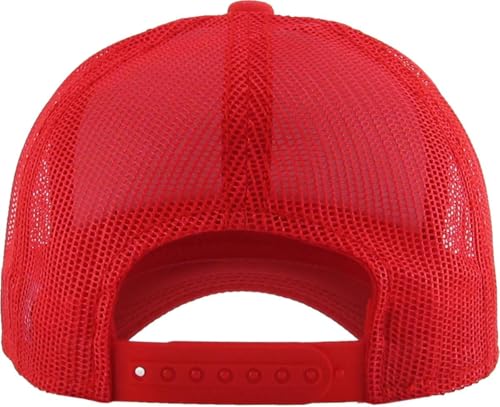 Image of KBETHOS Classic 5 Panel Cotton Twill Mesh Trucker Cap with Adjustable Snapback