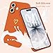 Wirvyuer for iPhone 17 Case Cute Slim Shockproof Phone Case with Wireless Charging Support and Protection, Orange