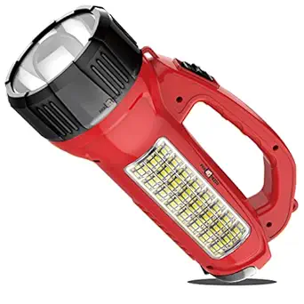 Pick Ur Needs Rechargeable Long Range Emergency Torch Search Light 100W + 24 SMD LED Side Lights