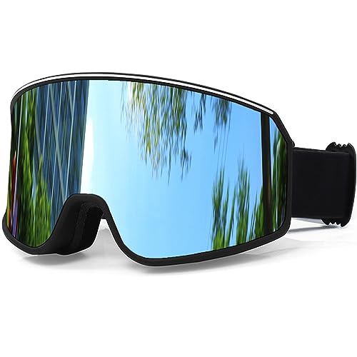 SPOSUNE Ski Goggles Over Glasses with Dual lens | Anti-fog Anti-UV Snow Goggles for Men Women Youth Skiing Snowmobile