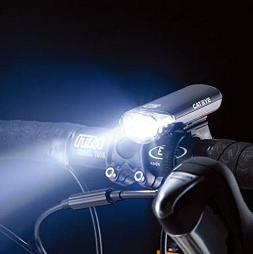 CATEYE HL-EL135 Headlight mounted on a bicycle handlebar