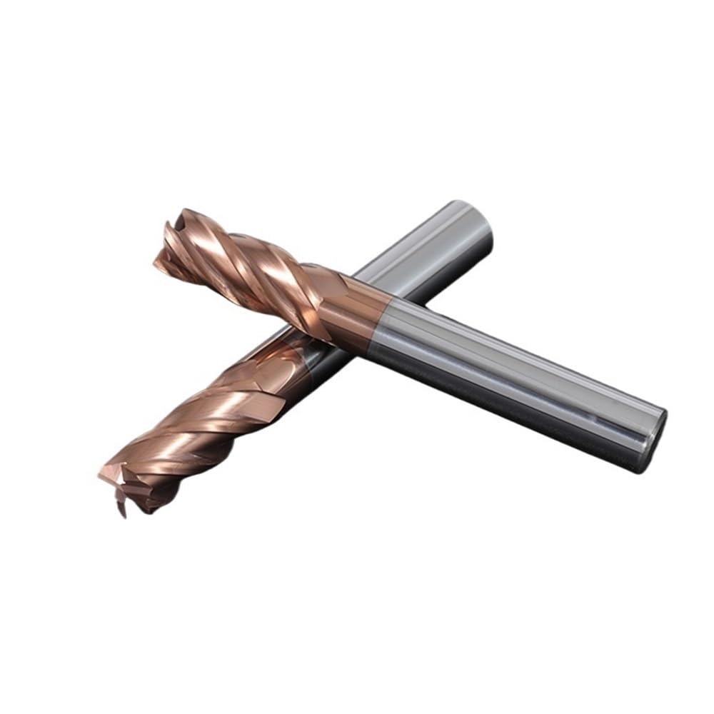 7 Pezzi Fresa 4 Taglienti HRC55 Acciaio Tungsteno Diametro 2-12mm