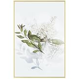 Golden State Art, 24x36 Aluminum Picture Frame, Gold Metal Thin Poster Frames for 24 x 36 inch Photo, Acrylic Front, Wall Hook for Horizontal or Vertical Display, 1 Pack