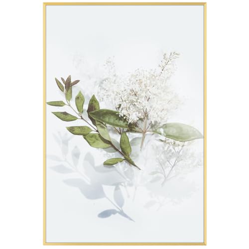 Golden State Art, 24x36 Aluminum Picture Frame, Gold Metal Thin Poster Frames for 24 x 36 inch Photo, Acrylic Front, Wall Hook for Horizontal or Vertical Display, 1 Pack