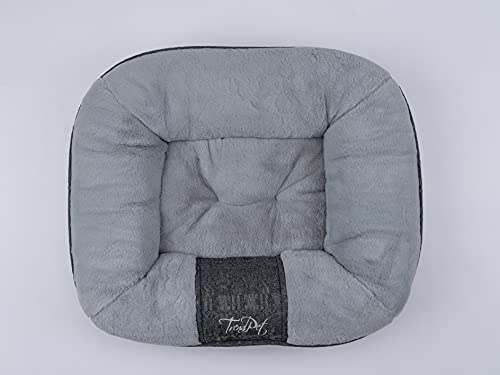 TrendPet LunaLounge Kuschelbett für Hunde und Katzen in 3 Größen und Farben (M, Grau)