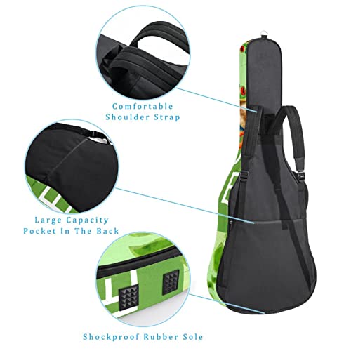 Hondank Housse imperméable pour guitare acoustique avec double bandoulière et poche Motif grenouille d’été Vert tropical… - Les Beatles, Paul McCartney, John Lennon, RIngo Starr, George Harrison Hondank Housse imperméable pour guitare acoustique avec double bandoulière et poche Motif grenouille d'été Vert tropical… – Image 4