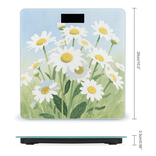 Báscula Digital de Baño Daisy de Vidrio Templado miniatura 2