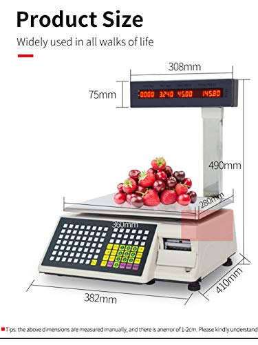 Báscula Comercial Digital Devonian con Impresora y Display LED miniatura 3