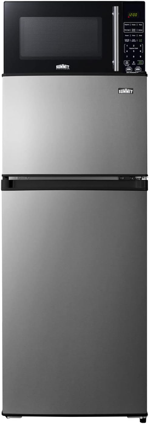 Summit Appliance Combination 4.5 CU. FT. MINI Fridge in Stainless Steel Look with Freezer