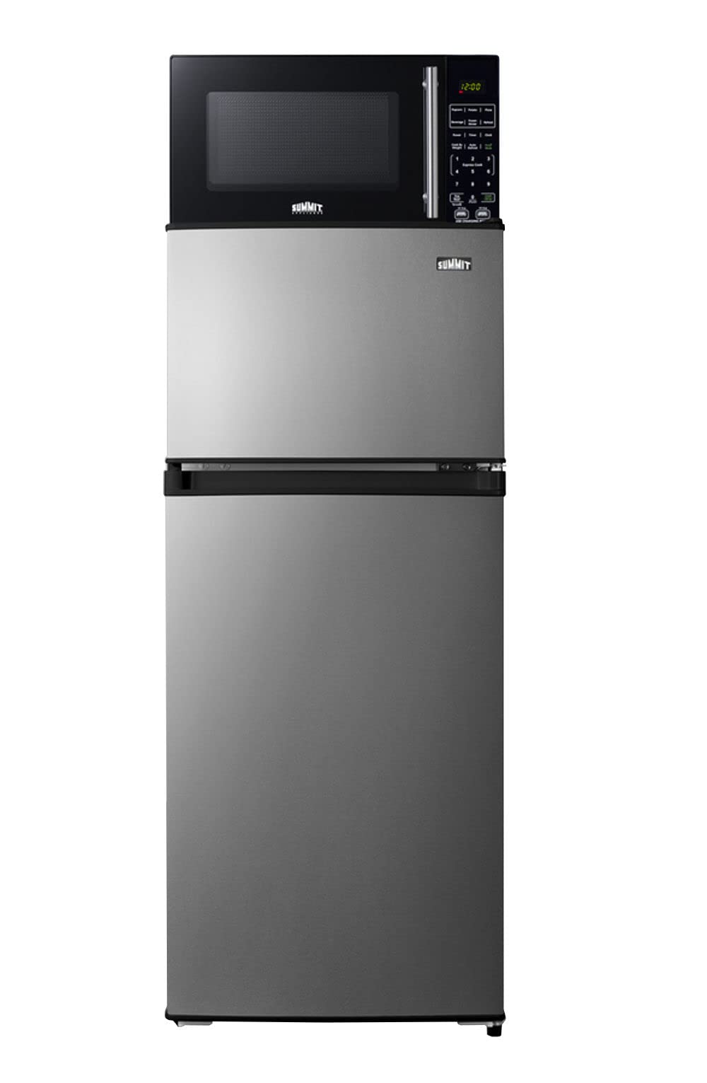 Summit Appliance MRF73PLA Microwave/Refrigerator-Freezer Combination with Allocator, CP73PL Refrigerator-freezer, SM903BSA Microwave, Cycle Defrost, One-Touch Cooking, Air Blowing Function