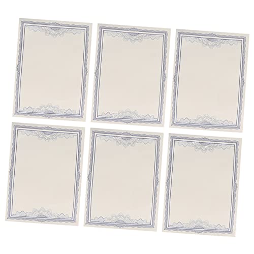 Tofficu 1 Set 6pcs Certificate Core Blank Graduation A4 Paper