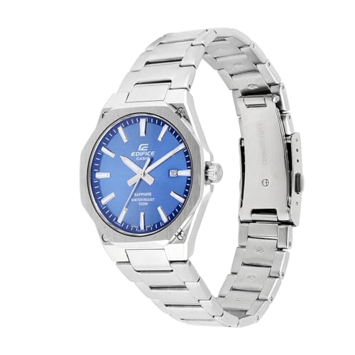 Casio Edifice EFR-S108D-2AVUDF Blue Analog Dial Silver Stainless Steel Band Men's Watch Slim Case Sapphire Glass ED602 - Image 7
