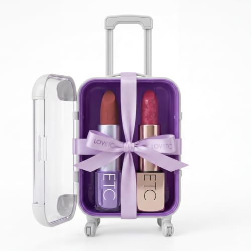 Image of Satin & Matte Lipstick Combo Set, Show Stopper & Gossip Glow 4.2g | Makeup Gift for Women, Comes with Cute Mini Trolley, Marula Oil, Long-Lasting, Rich Colour Payoff
