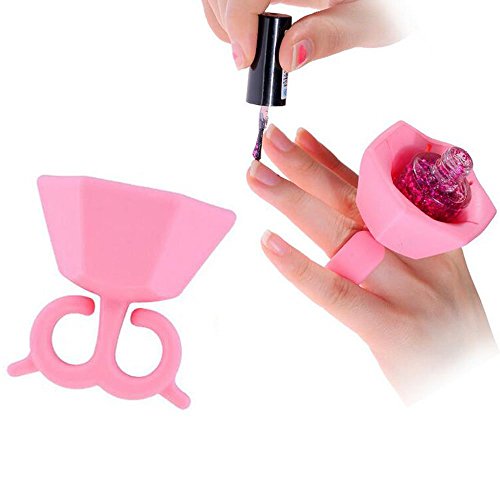 Pentop New Design Wearable Silicone Nail Polish Holder Rubber Nail Polish Bottle Holder Ring