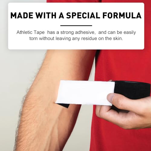 Image of CHMI Athletic Tape,Black Sports Tape (20 Pack), 200 Yards Rolls Very Strong Easy Tear NO Sticky Residue Best Tape for Gymnastics Climbing Bat Injuries Medical (1.5 Inch X 200 Yards).