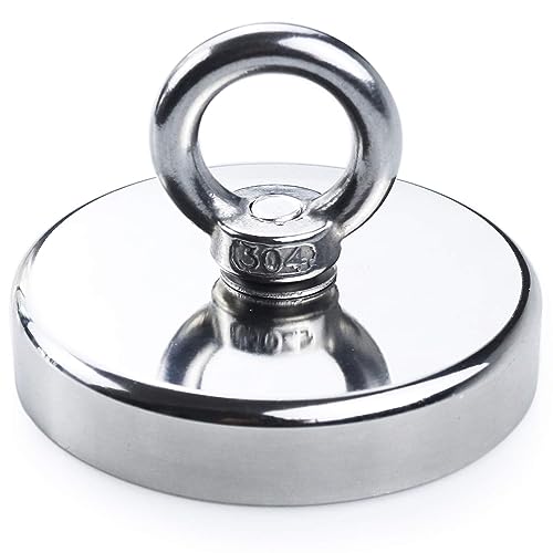 ALEAF 1 Piece of 75mm Super Strong Neodymium Fishing Magnets, 90-160 Kgs Vertical Pulling Force Rare Earth Magnet with Hole Eyebolt Diameter for Retrieving in River and Magnetic Fishing (B0DBZYV16W) Amazon Price History, Amazon Price Tracker
