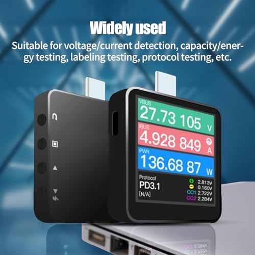 Image of Version Supports USB PD3.1 Power-Z KM003C Portable USB-C Fast Charging Tester PD3.1 QC5.0 Digital Voltmeter & Ammeter Power Bank Tester (Up to 50V)