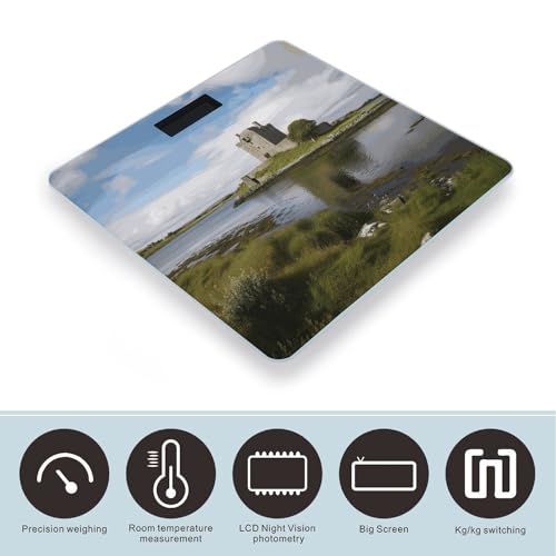 Báscula Digital de Baño con Pantalla LED y Plataforma de Vidrio Templado miniatura 3