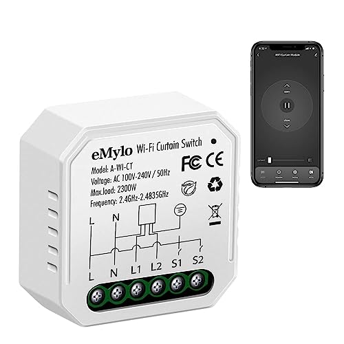eMylo Interruptor Persiana Wifi, Interruptor Inalambrico Persianas Compatible con Alexa y Google...