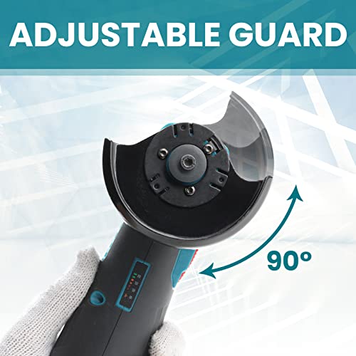 Saker 3" Cordless Angle Grinder - 12V 16800 Rpm Brushless Portable Cut Off Tool Kit With 1Pc Battery And Charger, Extra 5 Pcs Disc #TOP5