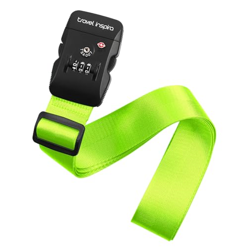 Image of Travel Inspira Luggage Straps for Suitcases with TSA Lock, Protect Your Luggage Anti-Burst, High Visibility Color, Easy to Identify Luggage Adjustable Heavy Duty Belt for 20-28 Inch Suitcases