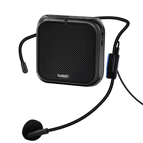Riiai Amplificador de voz con micrófono con cable, mini megáfono portátil altavoz...