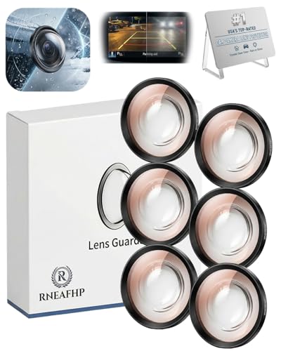 Car Camera Lens Protector Anti Rain Reversing Cover Clear View Vehicle Backup Camera Rain Shield Protection Silicone Rear Protective Cover High Transparency Weatherproof Lens Guard(6PSC)