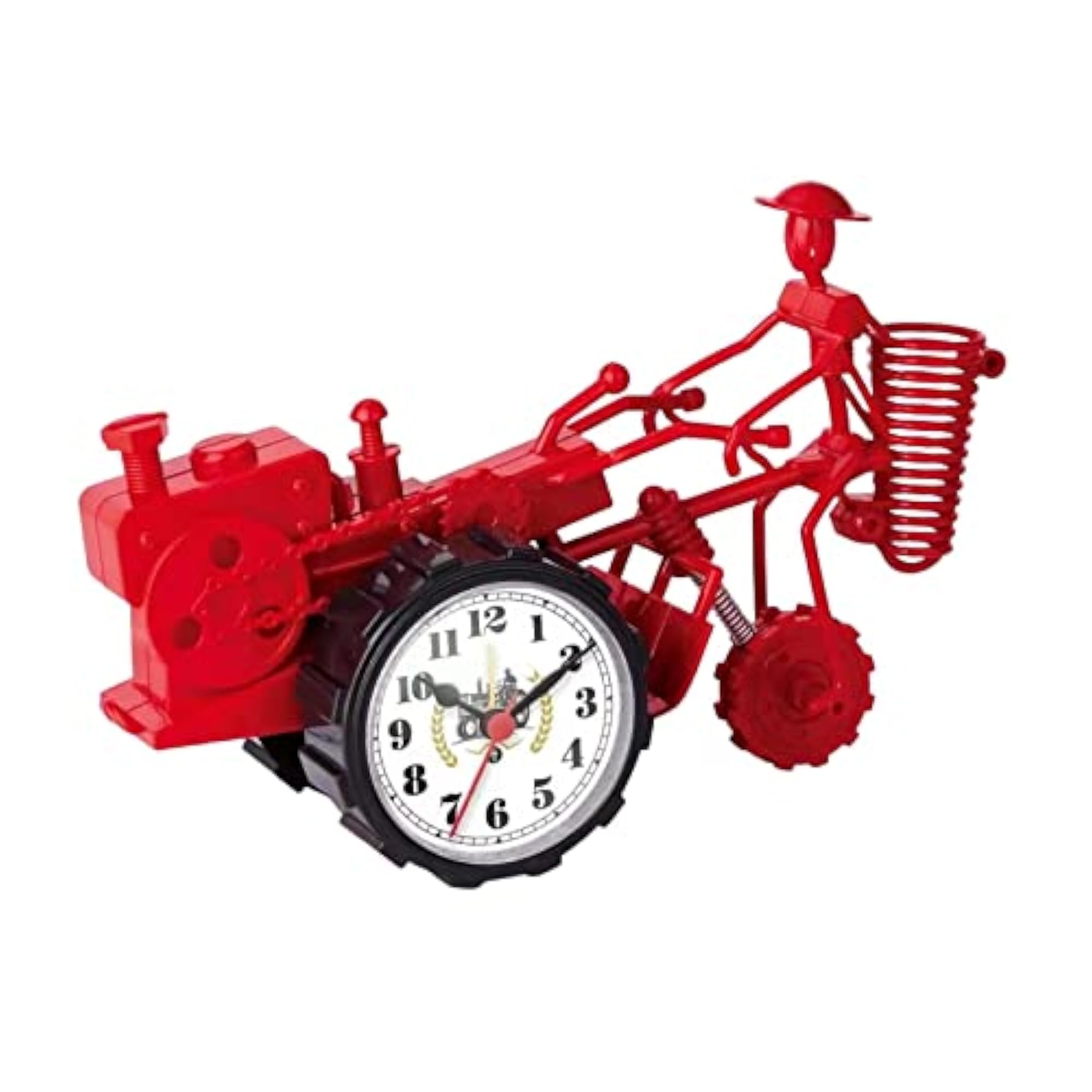 Rustic Desk Clock Tractor Model
