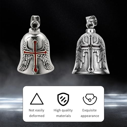 YueJieSelected Biker Bell, cloche du Guardian, Rouge + noir., taille unique – vue 3
