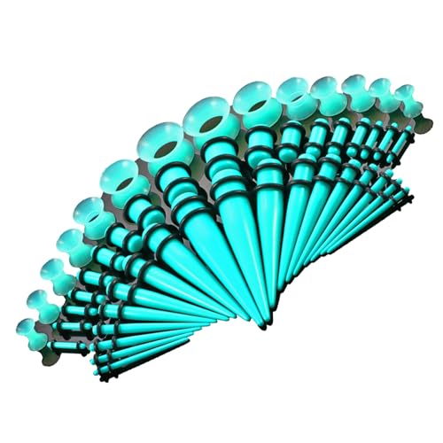 [�C���X�N] Bulk Acrylic Taper Ear Stretchers 50 Count Assorted Measurements Vibrant Shade Options Ear Stretching Set Ear Stretching 
