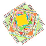 NIYANGLE 1000 piezas Papel Origami Doble Cara Unidades Cuadrados Colores Surtidos Papel Manual para DIY Manualidades Infantiles y Proyectos Artísticos