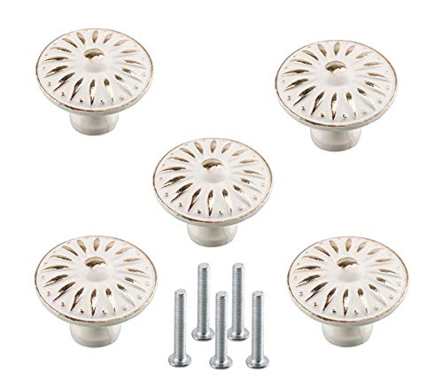 RilexAwhile Knäufe für Kommoden, Schrank, Schublade, Schrank, Tür, 5 Stück, 33 mm Cover