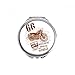 Motorcycle Flower Text Pattern Illustration Hand Compact Mirror Round Portable Pocket Glass