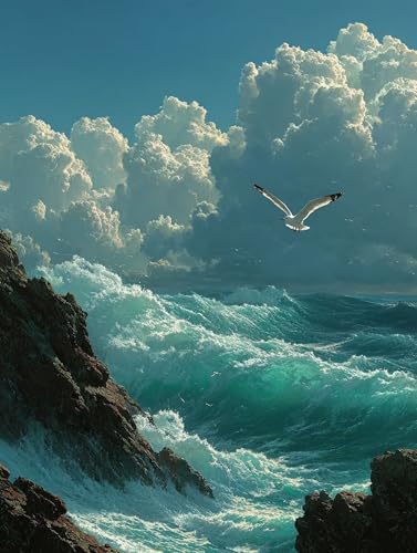 C̔g G LbghG h DIYG fW^G J p^[fUC, yCgoCio[ SҌ ȒP paint by numbers uVƃANG̋, z[ ItBX 90X120cm, Model 1