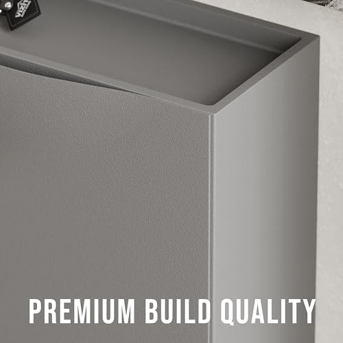 Image of Amazon Basics Stackable Wall Mount Storage Organizer - 3 Tier, Polypropylene Storage for Shoes, Toys, Books, Closet & Entryway, Multi-Purpose (51L x 15.5W x 115.5H cm), Grey