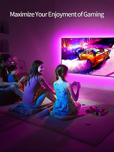 KANTUTOE TV Lights, 4m RGB LED Strip Lights for 32-55 Inch TV, Music Sync Bluetooth APP and Remote Control, USB Powered for Gaming/Bedroom - Image 3