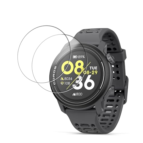 【2枚セット】For COROS(カロス) PACE 3 1.2インチ スマートウォッチ フィルム 強化ガラスフィルム KONXISA COROS PACE 3 用 スマートウォッチ液晶保護強化ガラスフィルム ガラス素材 薄型 軽量 高透過率 全面保護 指